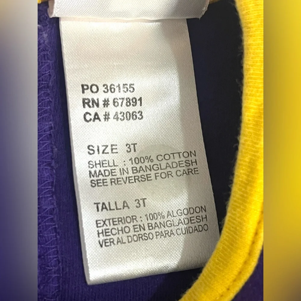 Minnesota Vikings Purple Heart to Heart Toddler NFL Children’s Dress Girls 3T - Picture 8 of 12